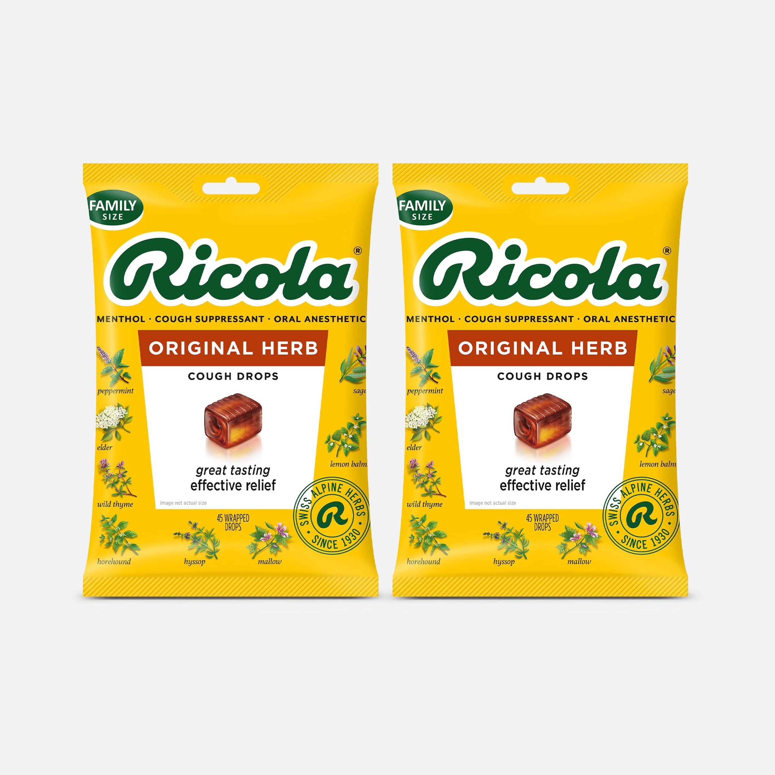 HSA Eligible Ricola Original Herb Cough Drops, 45 ct. (2-Pack) | HSA ...