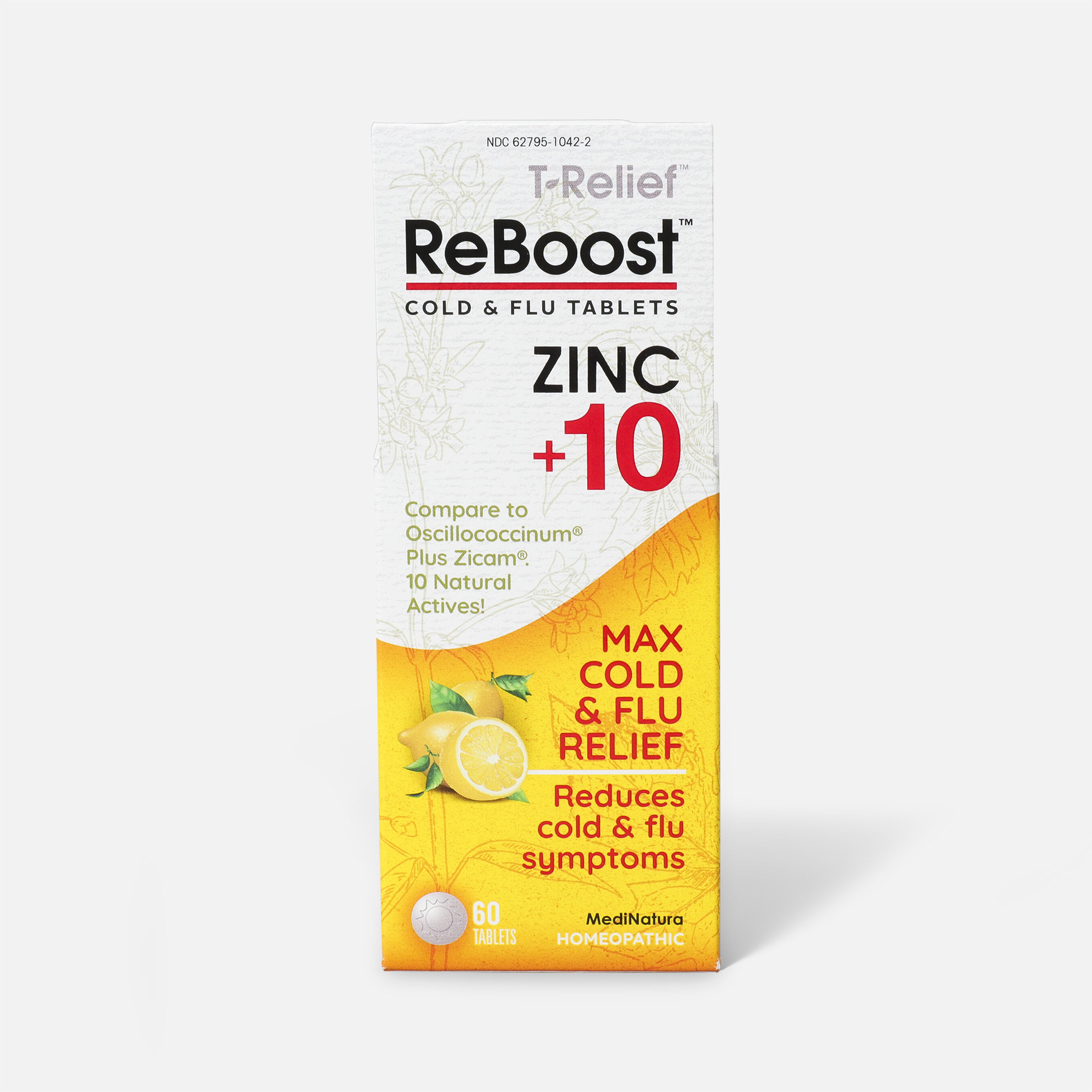 ReBoost Zinc +10 Cold & Flu Tablets, Lemon