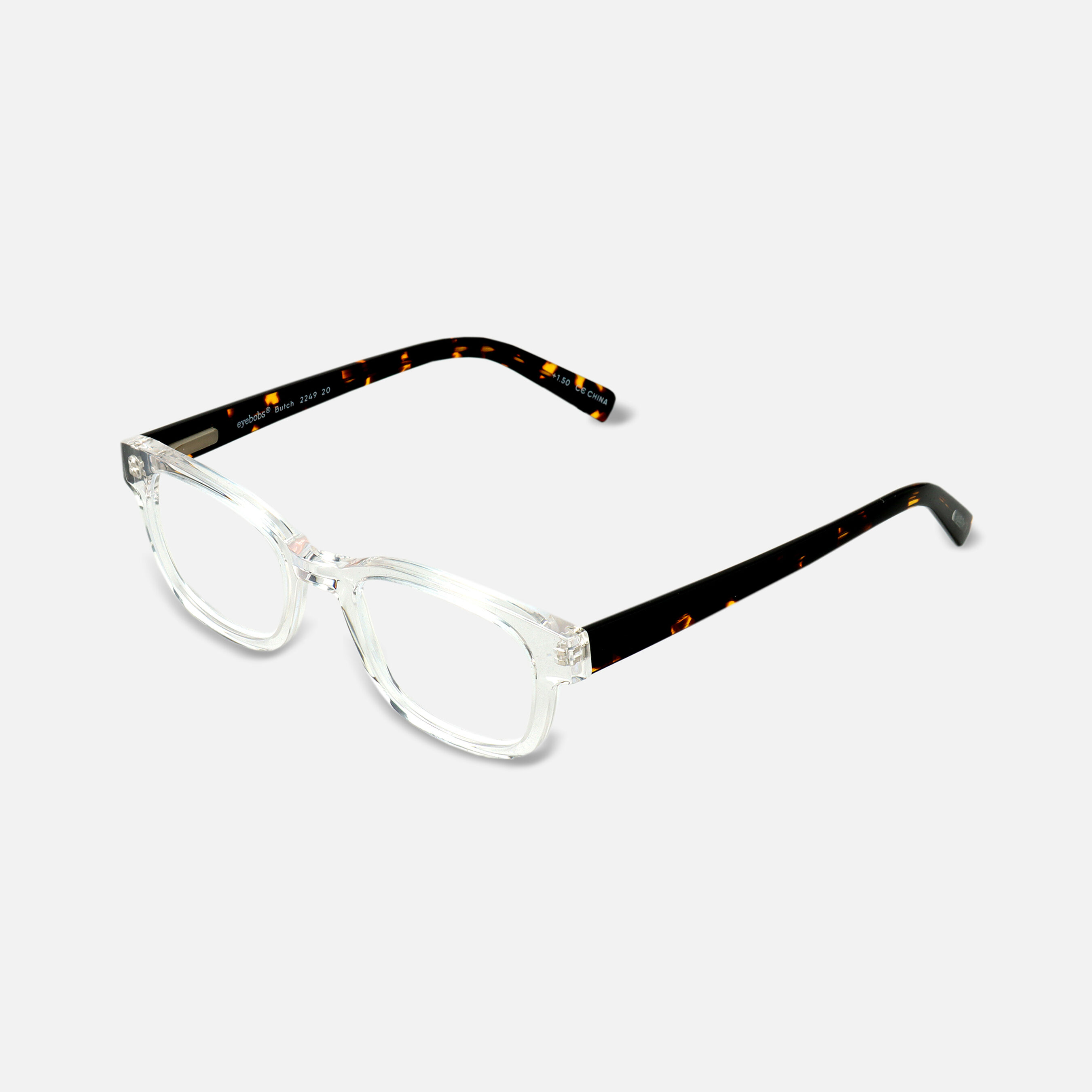 EyeBobs Butch Reading Glasses,Clear