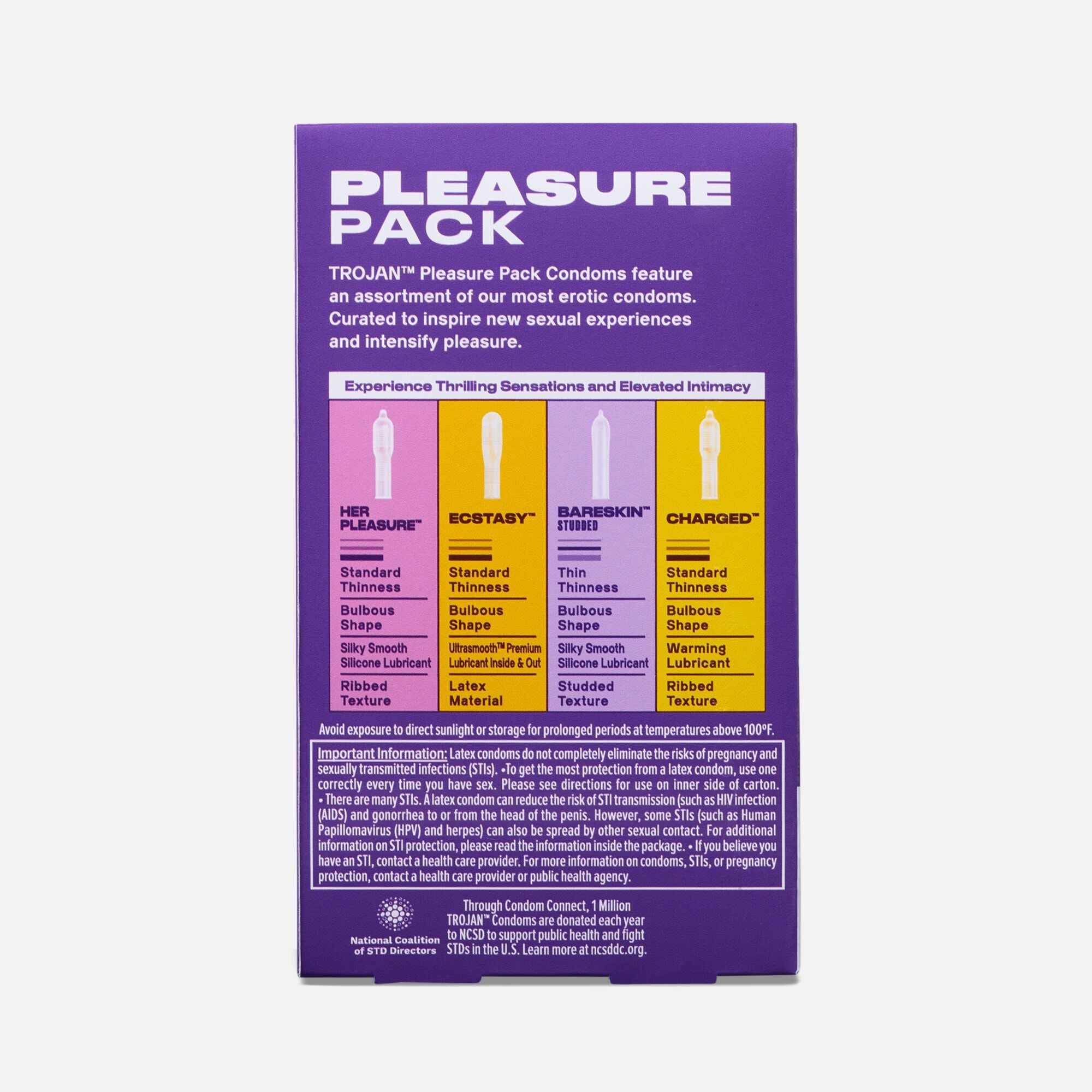 Trojan Latex Condom Pleasure Pack Lubricated, 36 ct. by Trojan