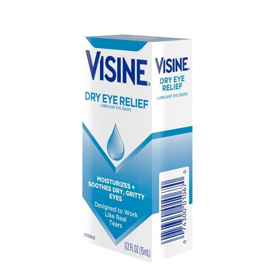 Visine Dry Eye Relief Lubricating Eye Drops for Dry Eyes, 0.5 fl oz., , large image number 7