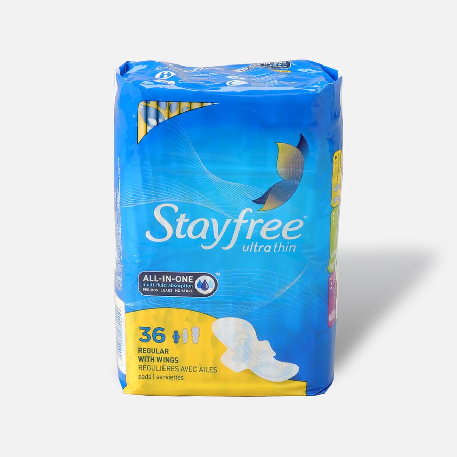 Stayfree Ultra Thin Pads Regular with Wings, 28 ct., , large image number 0
