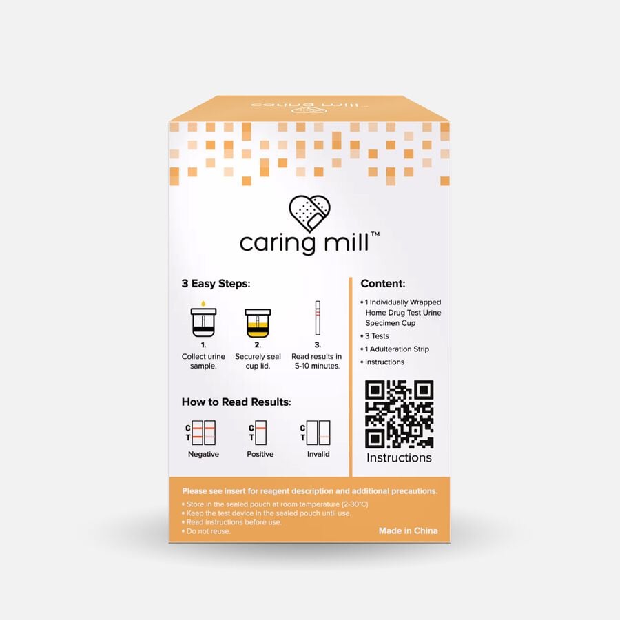 Caring Mill™ Marijuana, Cocaine, Opioid Rapid Multi Test Kit - 3 Individual Tests, , large image number 1