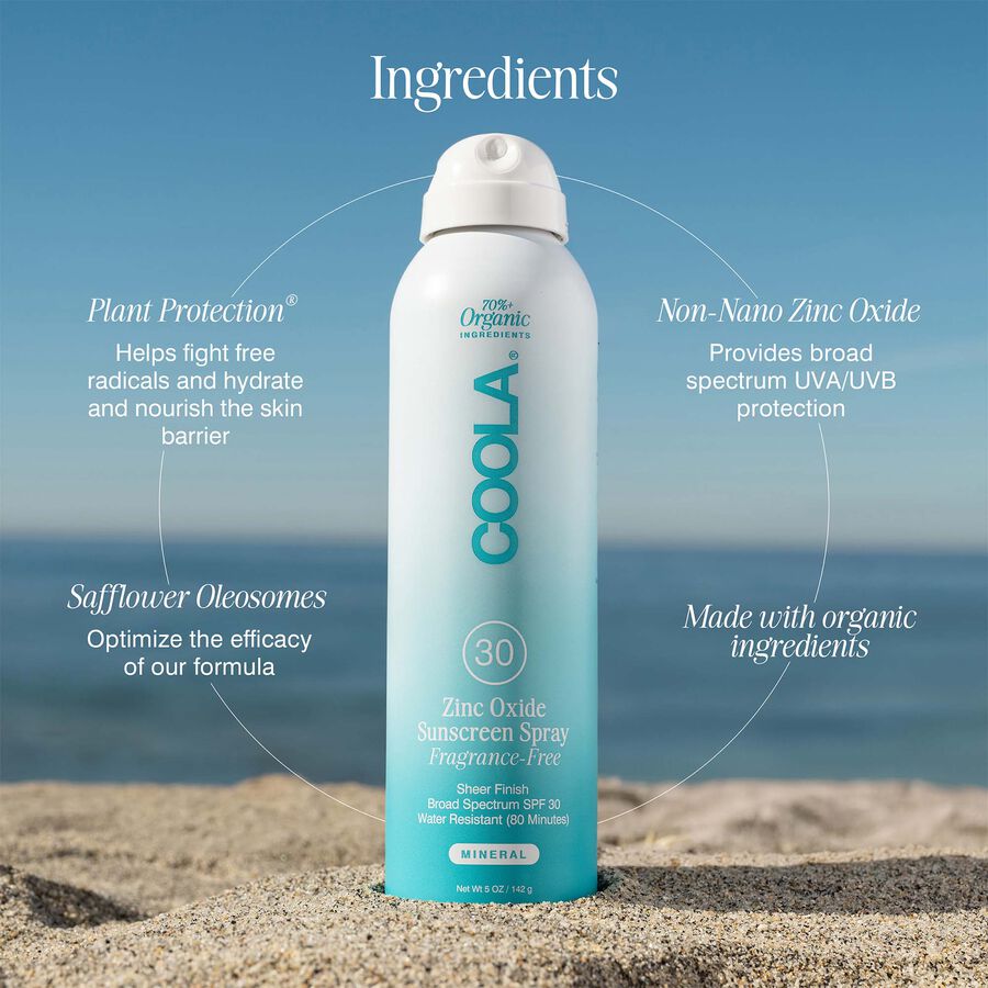 COOLA Mineral Body Organic Sunscreen Spray, SPF 30, 5 oz., , large image number 1