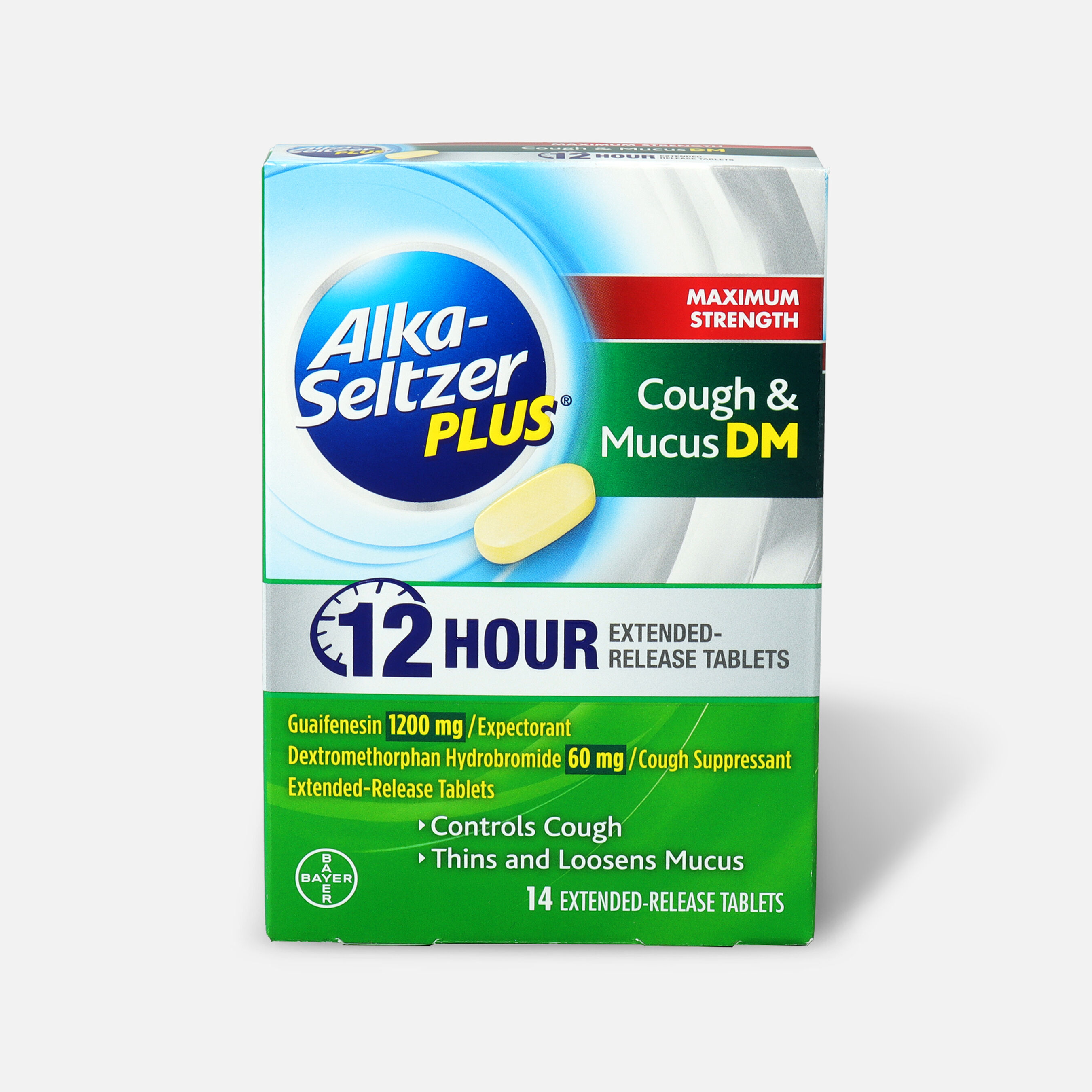 AlkaSeltzer Plus Maximum Strength Cough & Mucus, 14ct