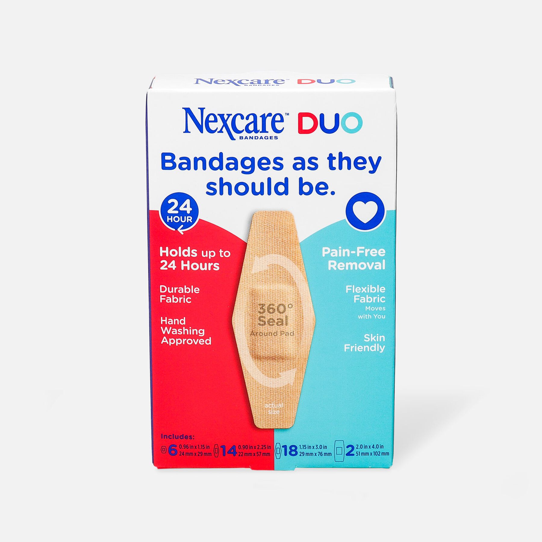 HSA Eligible Nexcare DUO Bandage, Assorted, 40 ct. HSA Eligible