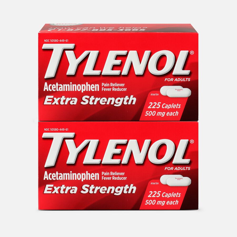 Tylenol Extra Strength Caplets, 225 ct. (2-Pack), , large image number 0