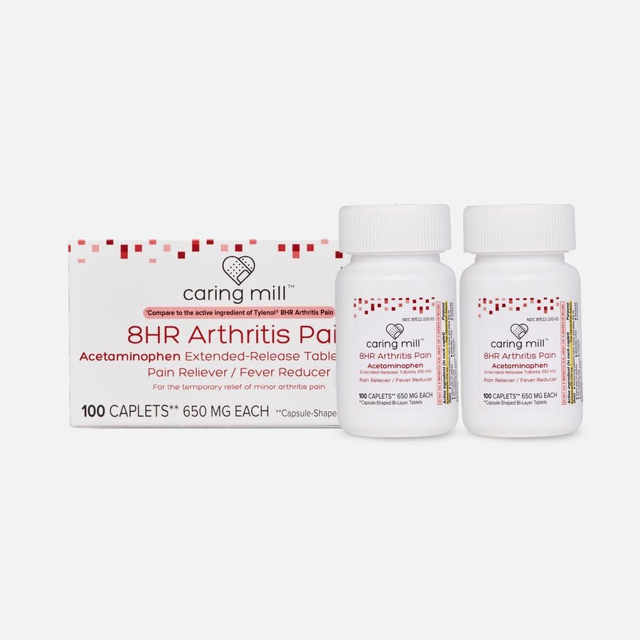 Caring Mill 8 HR Arthritis Acetaminophen, 100 ct. (2-Pack), , large image number 0
