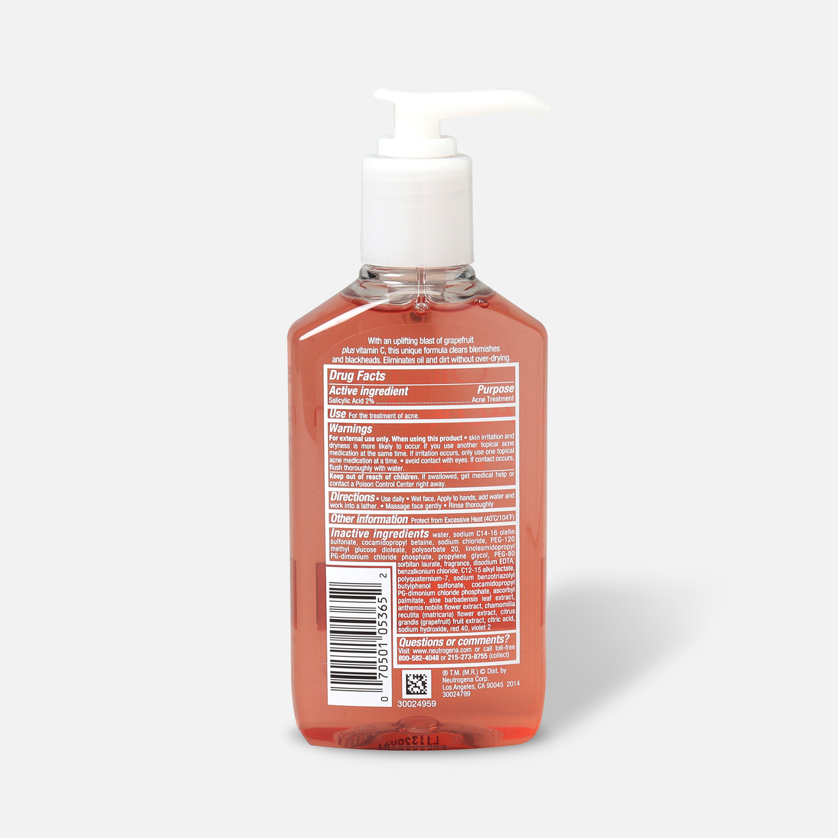 Neutrogena Pink Grapefruit OilFree Acne Facial Wash