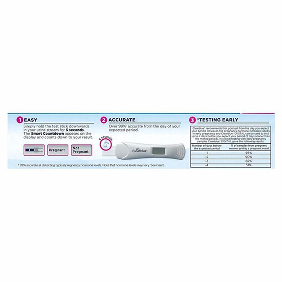Clearblue Digital Smart Countdown Pregnancy Test - 2 ct., , large image number 6