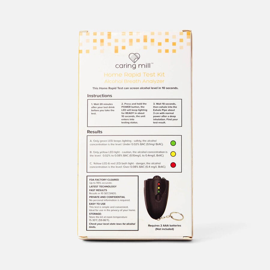 Caring Mill™ Alcohol Breath Analyzer Device, , large image number 1