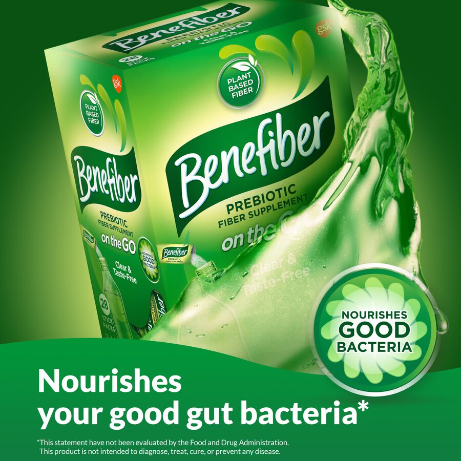Benefiber On The Go Prebiotic Daily Fiber Supplement Powder Sticks, For Digestive Health, Unflavored, 28 ct., , large image number 2