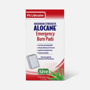 Alocane Maximum Strength Emergency Burn Pads, 10 ct.