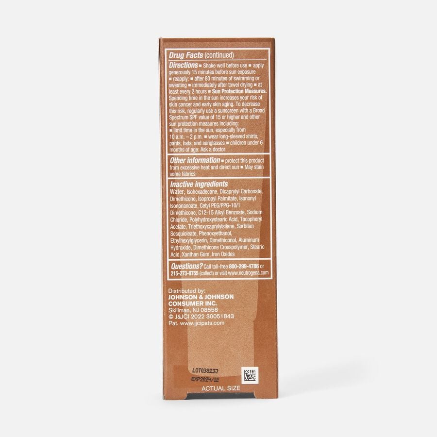 Neutrogena UV TINT Mineral Lotion SPF 30, Medium Deep, 1.1 oz., , large image number 2