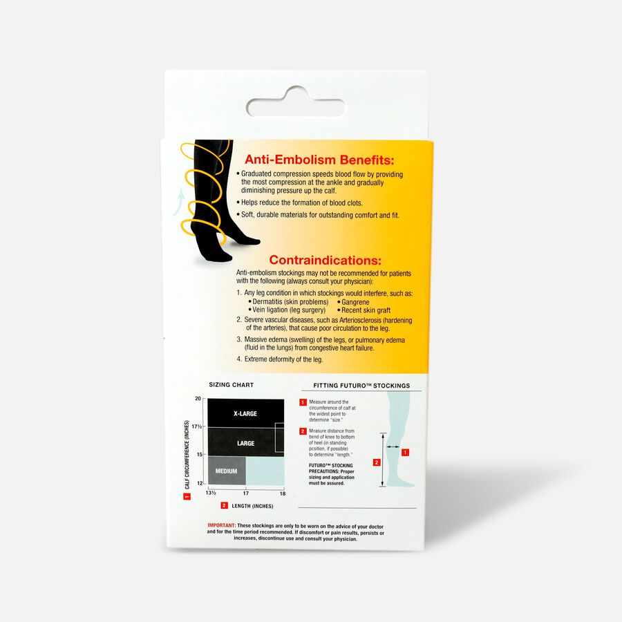 FUTURO Anti-Embolism Knee Length Stockings - Medium, , large image number 1
