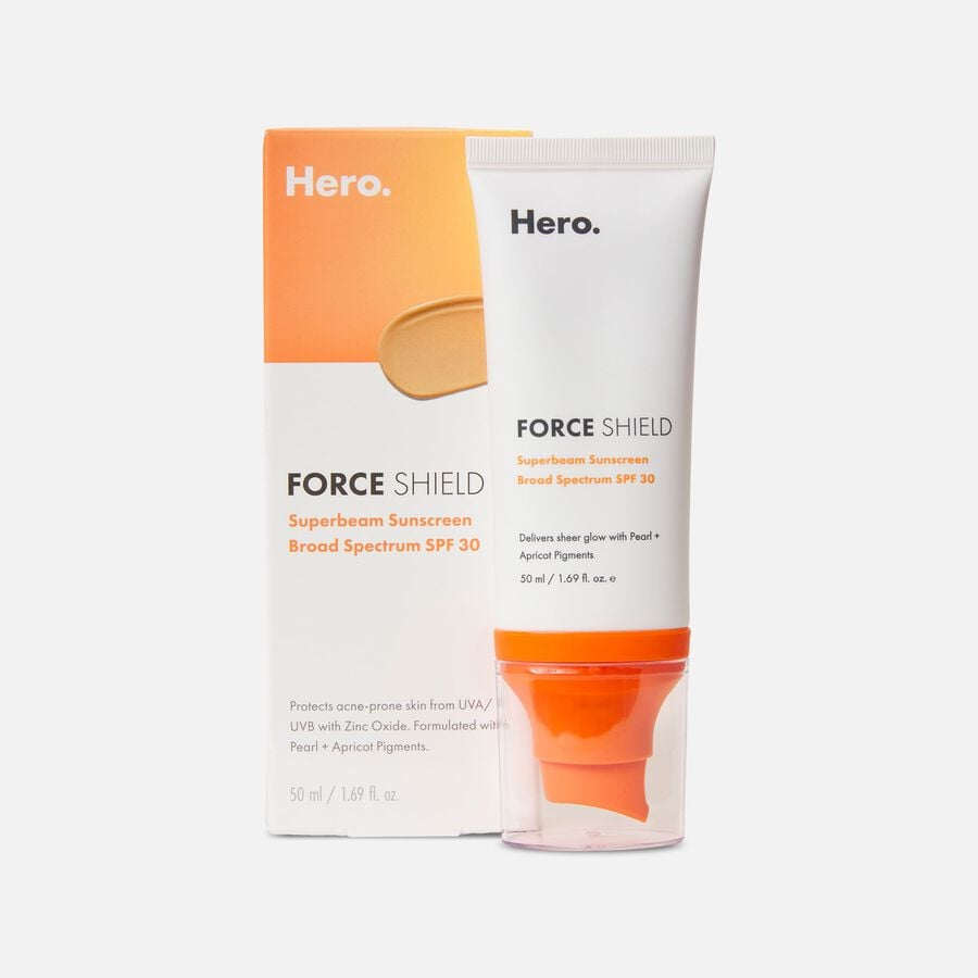 Hero Cosmetics Force Shield Superbeam Sunscreen Broad Spectrum SPF 30, 50ml, , large image number 0