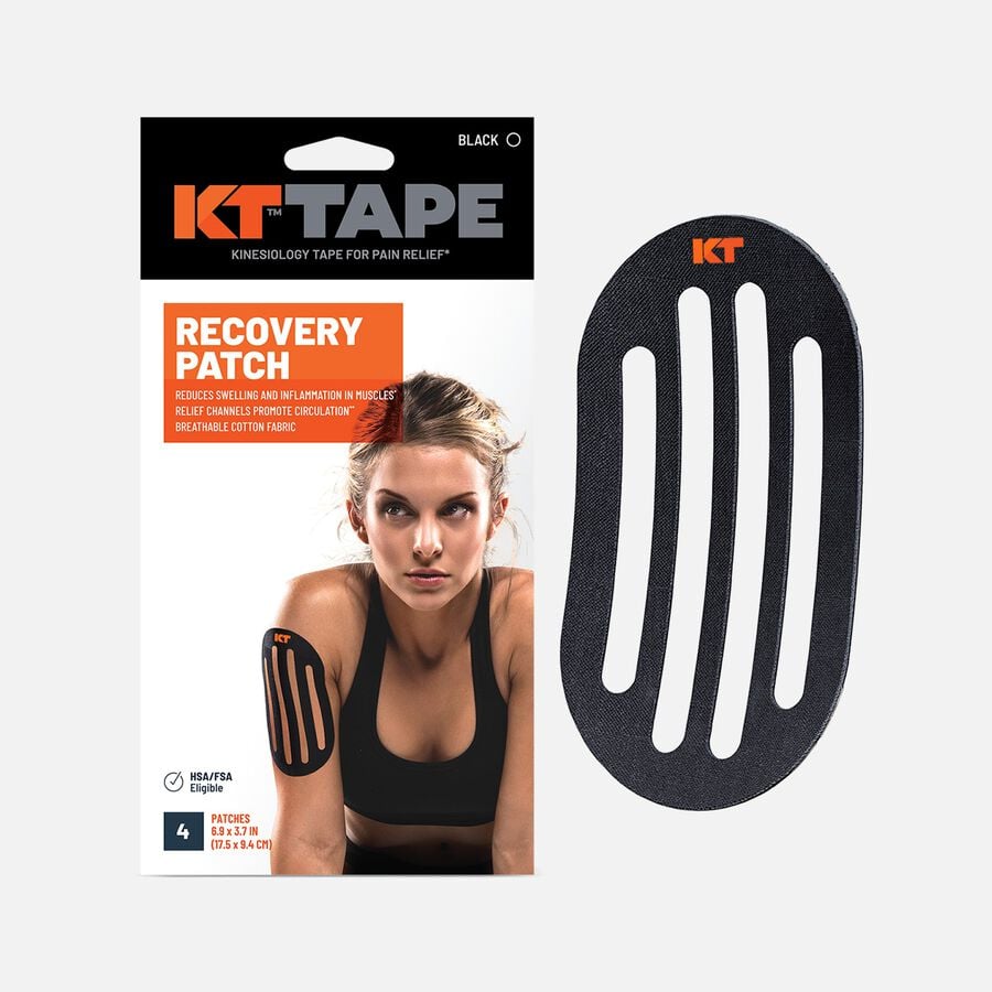 KT Tape Recovery+ Patch, Black - 4 ct., , large image number 0