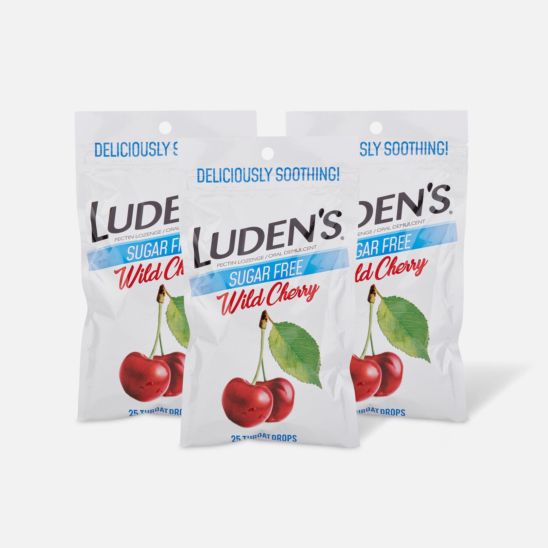 HSA Eligible Luden's Wild Cherry Sugar Free Throat Drops, 25 ct. (3Pack) HSA Eligible