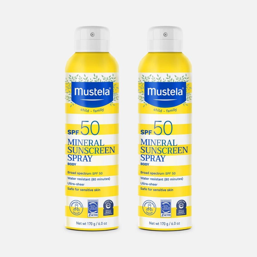 Mustela Mineral Sunscreen Spray, SPF 50, 6 oz. (2-Pack), , large image number 0