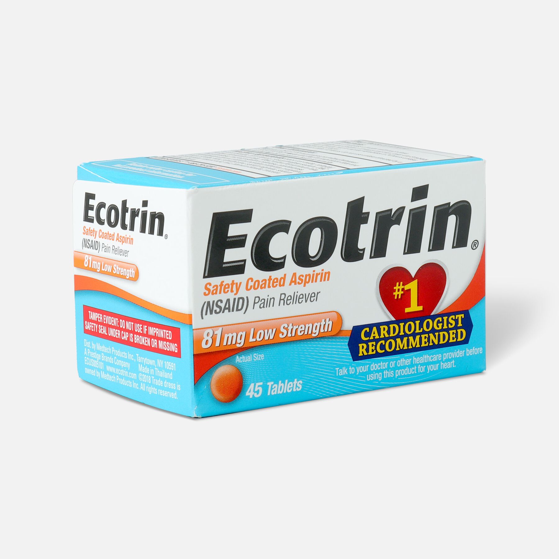 Ecotrin, Low Strength, 45 ct.