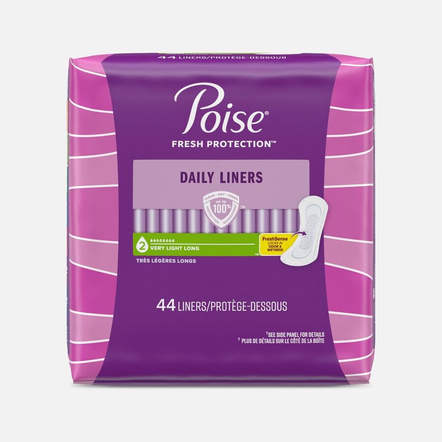 Poise Daily Liners, Incontinence Panty Liners, , large image number 0