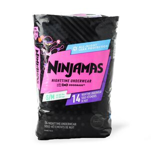 Ninjamas Underwear, Nighttime, S/M (38-65 lbs), Super Pack - 44 underwear