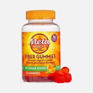 Metamucil Fiber Gummies, No Sugar Added, Orange,  72 ct.