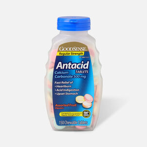 GoodSense® Regular Strength Calcium Antacid Chewable Tablets, Asst Fruit, 150 ct.
