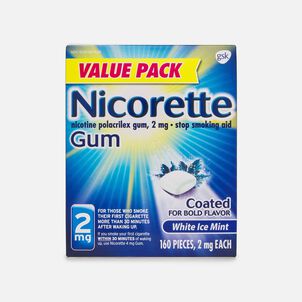 Nicorette Nicotine Gum, White Ice Mint, 160 ct.