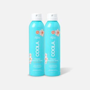 Coola Classic Body Organic Sunscreen Spray SPF 70 Peach Blossom, 6 oz. (2-Pack)