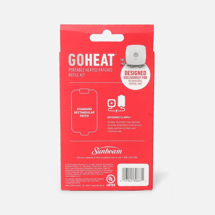 Sunbeam GoHeat Portable Heated Patches Refill For Starter Kit, No Tray, 2 ct., , large image number 2