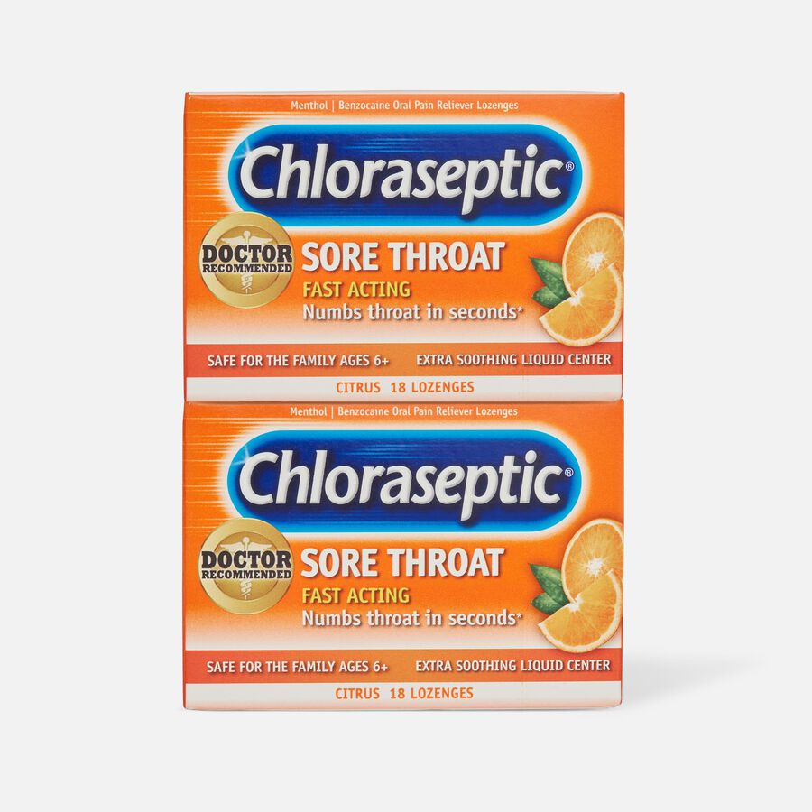 Chloraseptic Citrus Sore Throat Lozenges, 18 ct. (2-Pack), , large image number 0