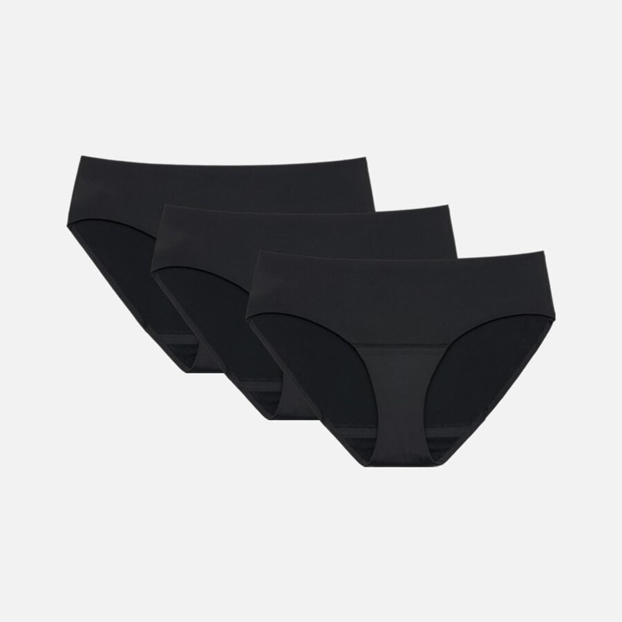 Proof Super Heavy Brief Period Underwear, 3 Pack, Black, , large image number 0