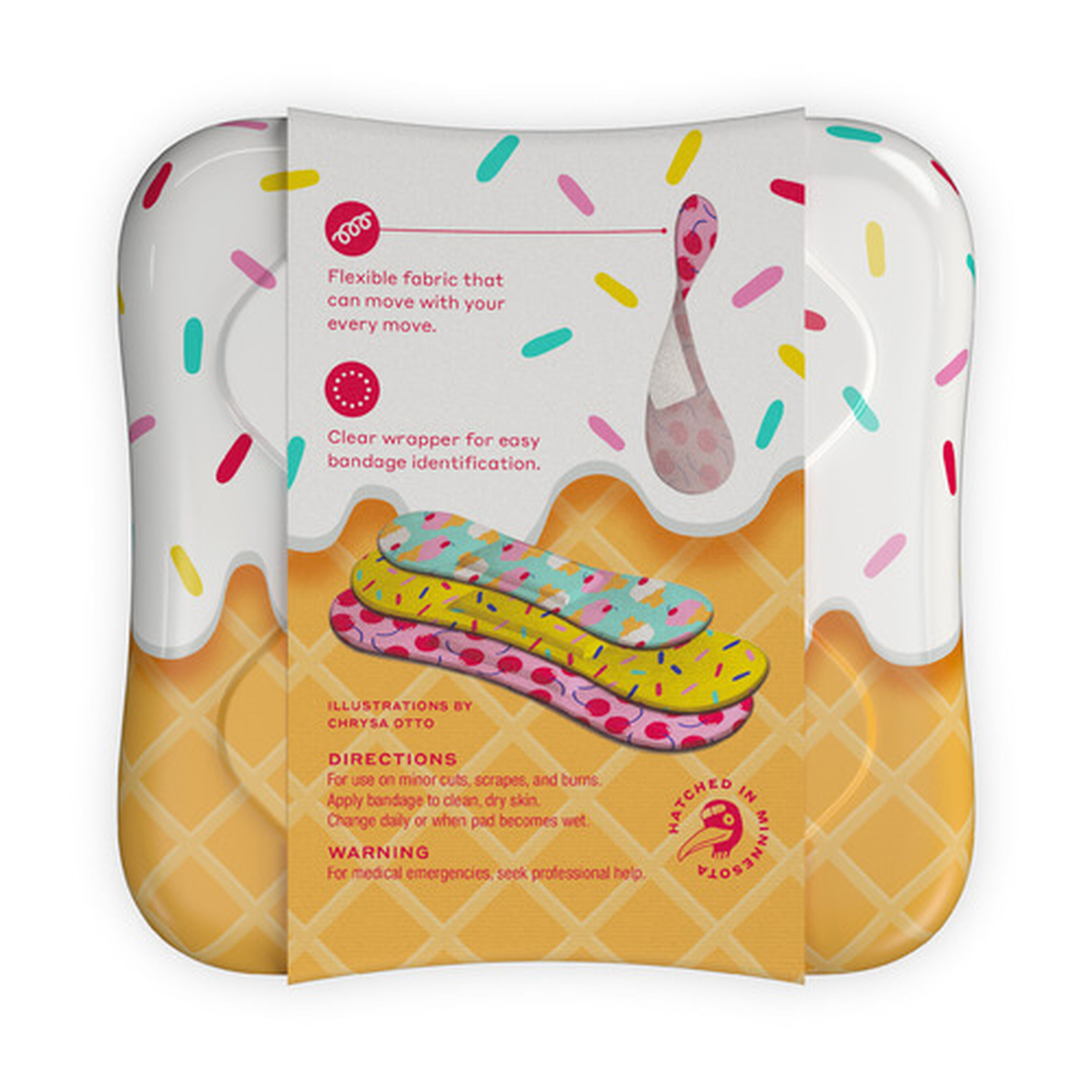 Welly Bravery Badges Ice Cream Assorted Flex Fabric Bandages 48ct