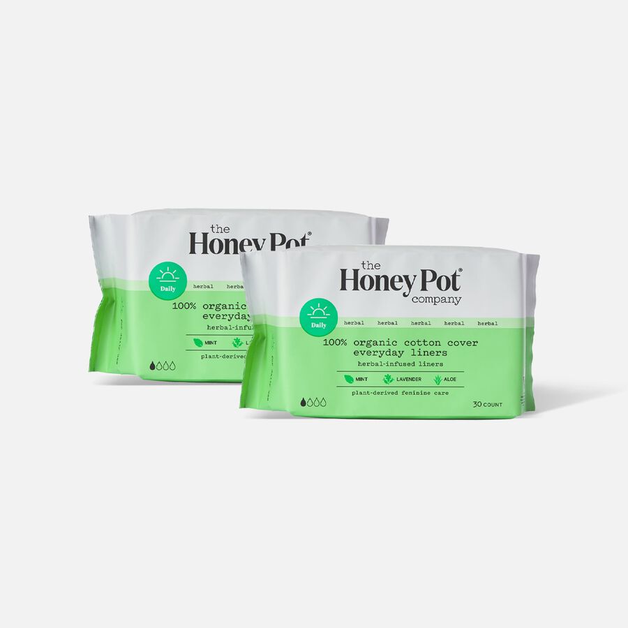 The Honey Pot Everyday Herbal Pantiliners, 30 ct. (2-Pack), , large image number 0
