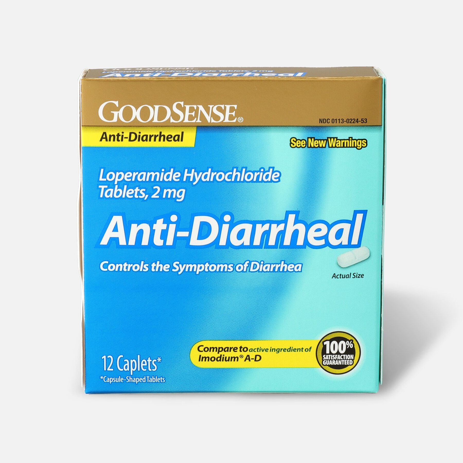 GoodSense® Loperamide HCl 2 mg AntiDiarrheal Tablets, 12 ct