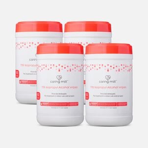 Caring Mill&trade; Alcohol Wipes Canister, 100 ct. (4-Pack)