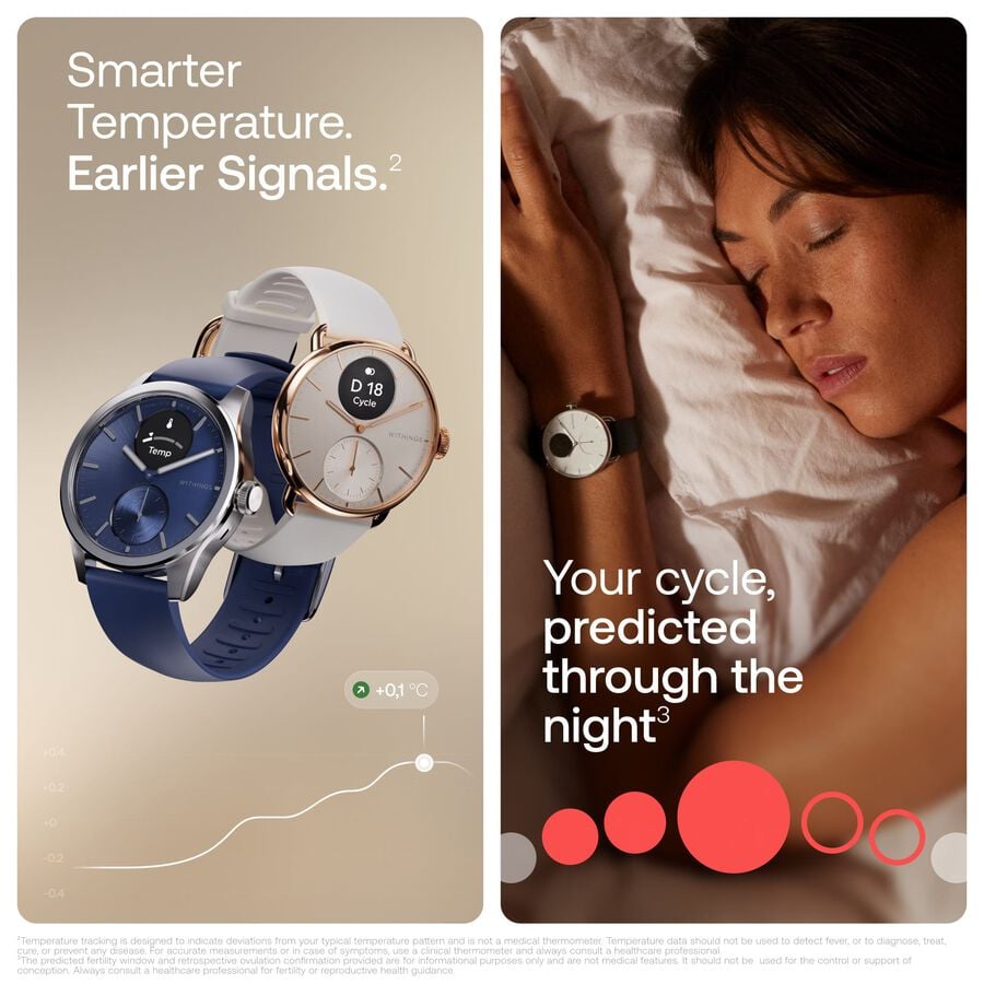 Withings ScanWatch 2 Smart Wearable Health Tracker, Black, 38mm, , large image number 4