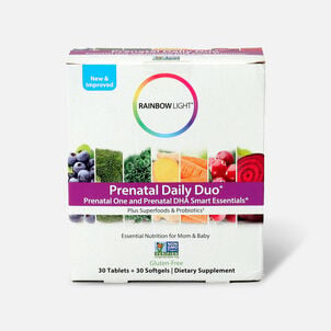 Rainbow Light Prenatal Daily Duo: Prenatal One + DHA 30 tab + 30 SG