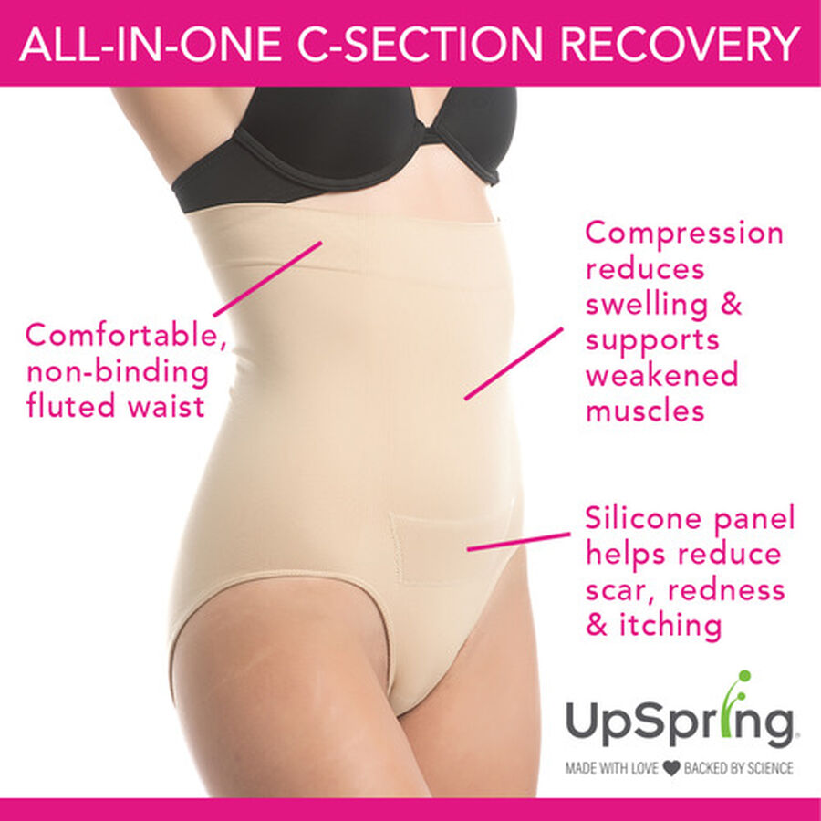 UpSpring C-Section Recovery Panty Plus Incision Care Nude 1X/2X, , large image number 2