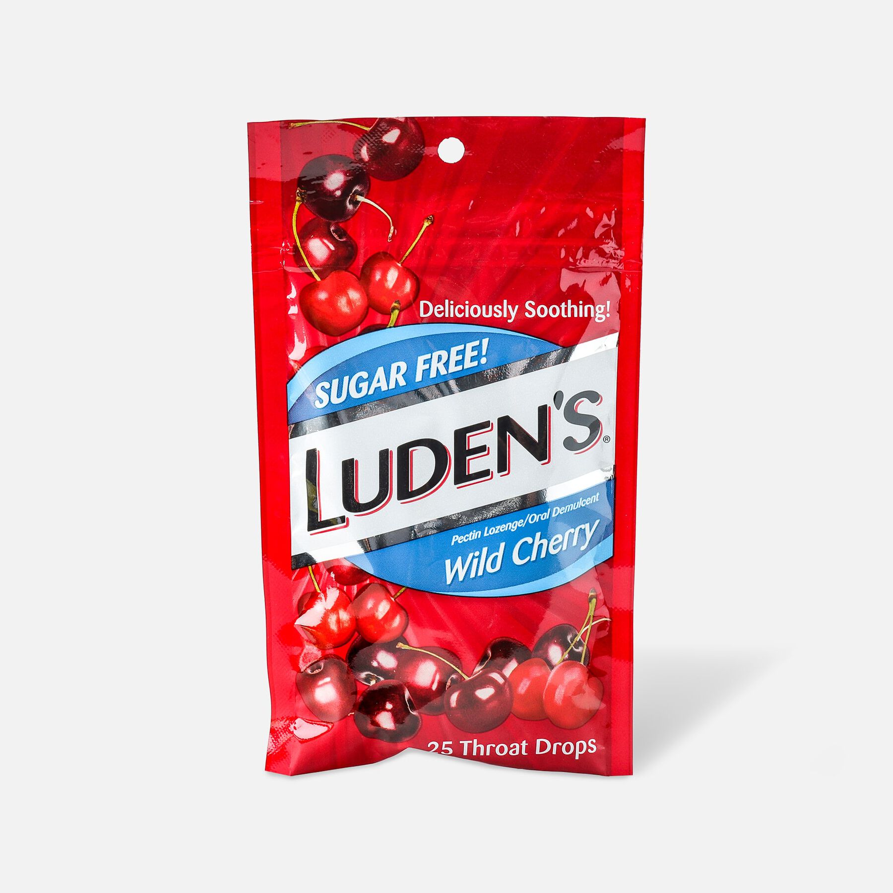 Luden's Wild Cherry Sugar Free Throat Drops, 25 ct.