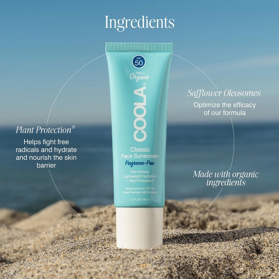 COOLA Classic Face Organic Sunscreen Lotion SPF 50, Fragrance-Free, 1.7 oz., , large image number 1