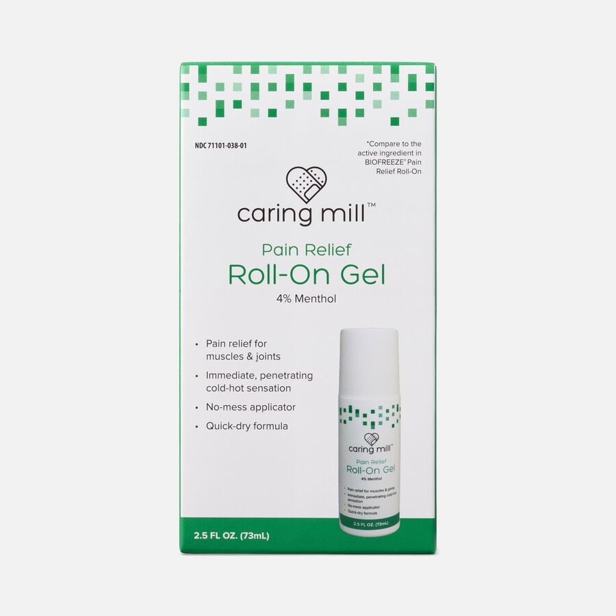 Caring Mill&trade; Menthol Pain Relief Roll-On Gel, 2.5 fl oz., , large image number 0