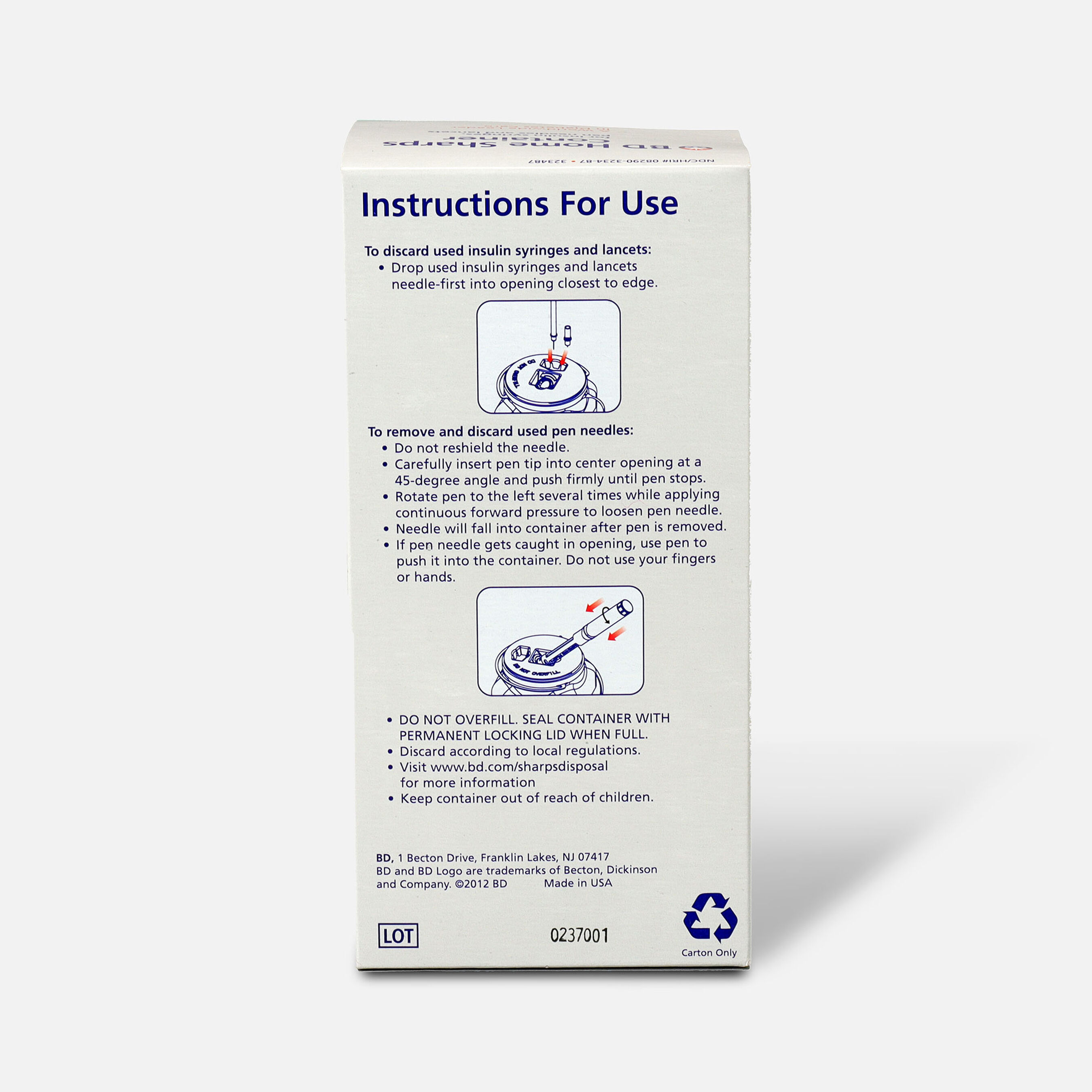 HSA Eligible BD Home Sharps Container HSA Eligible