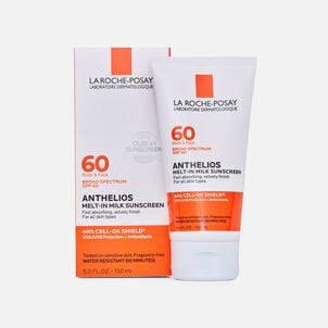 La Roche-Posay Anthelios 60 Body and Face Sunscreen Melt-In Milk Lotion, SPF 60 with Antioxidants, 5 fl oz.