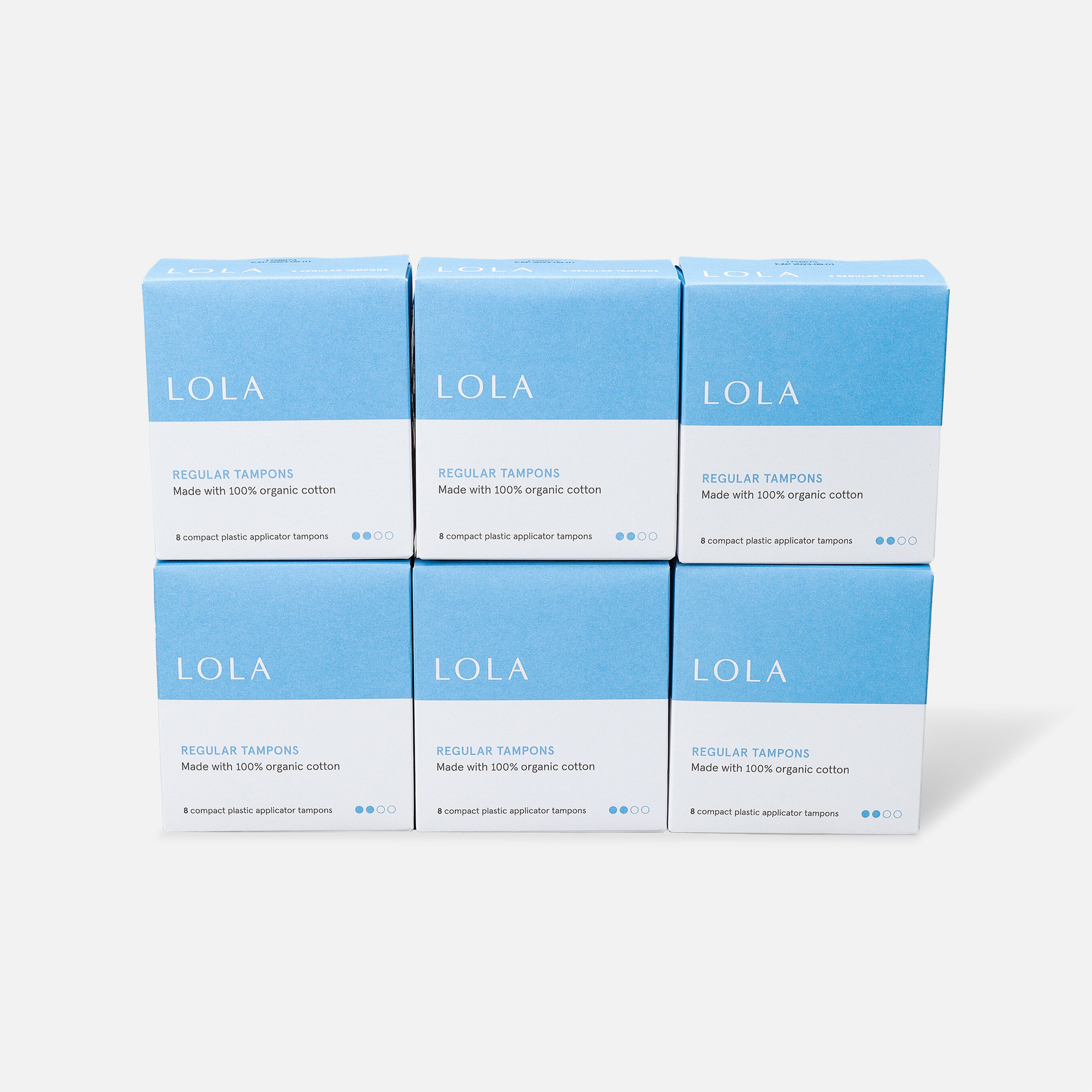 LOLA Tampons, Compact Plastic Applicator, 48 ct