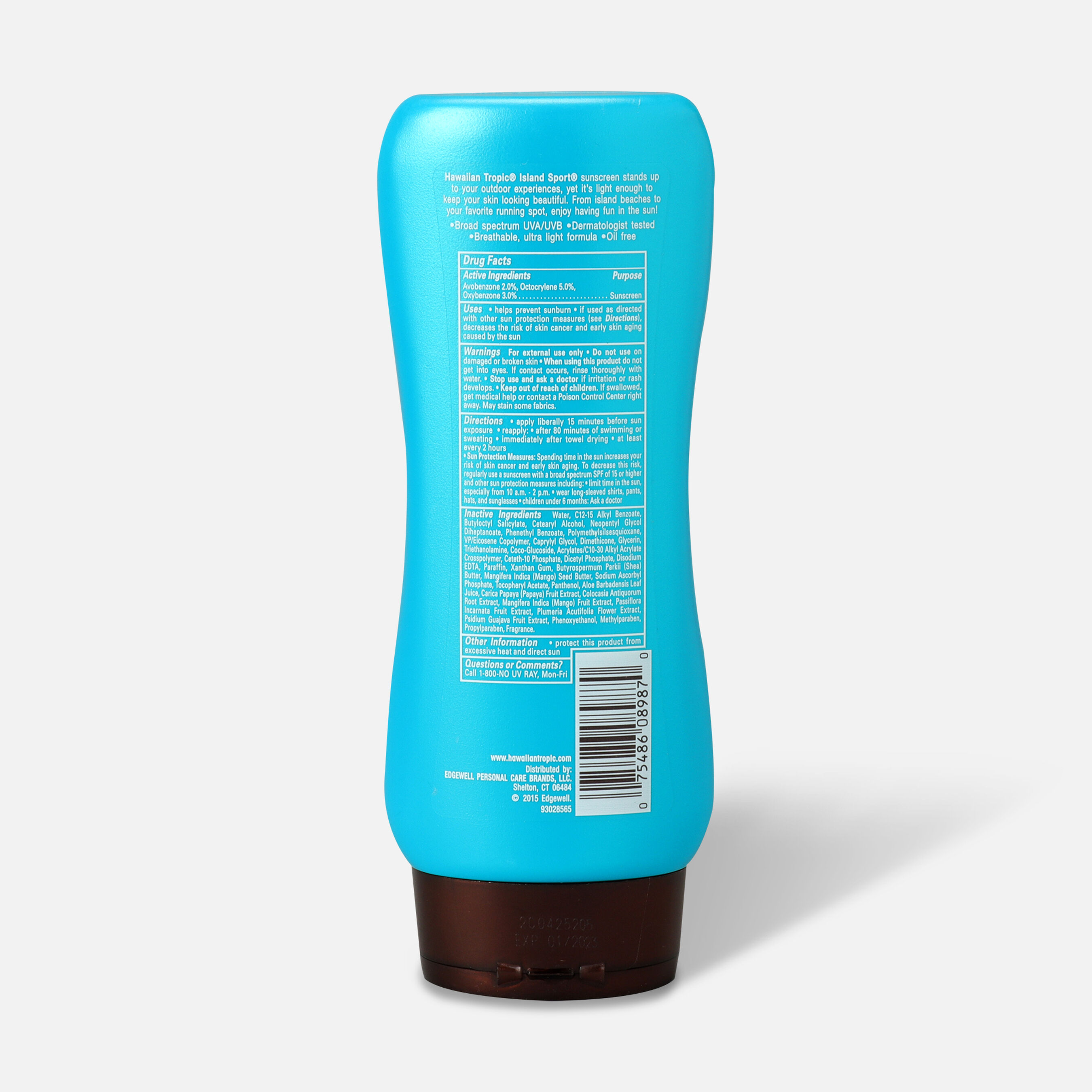 Hawaiian Tropic Island Sport Sunscreen Lotion SPF 30, 8oz.