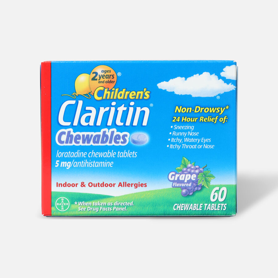 Claritin Children's Allergy Chewables, Grape Flavor, 60 Count
