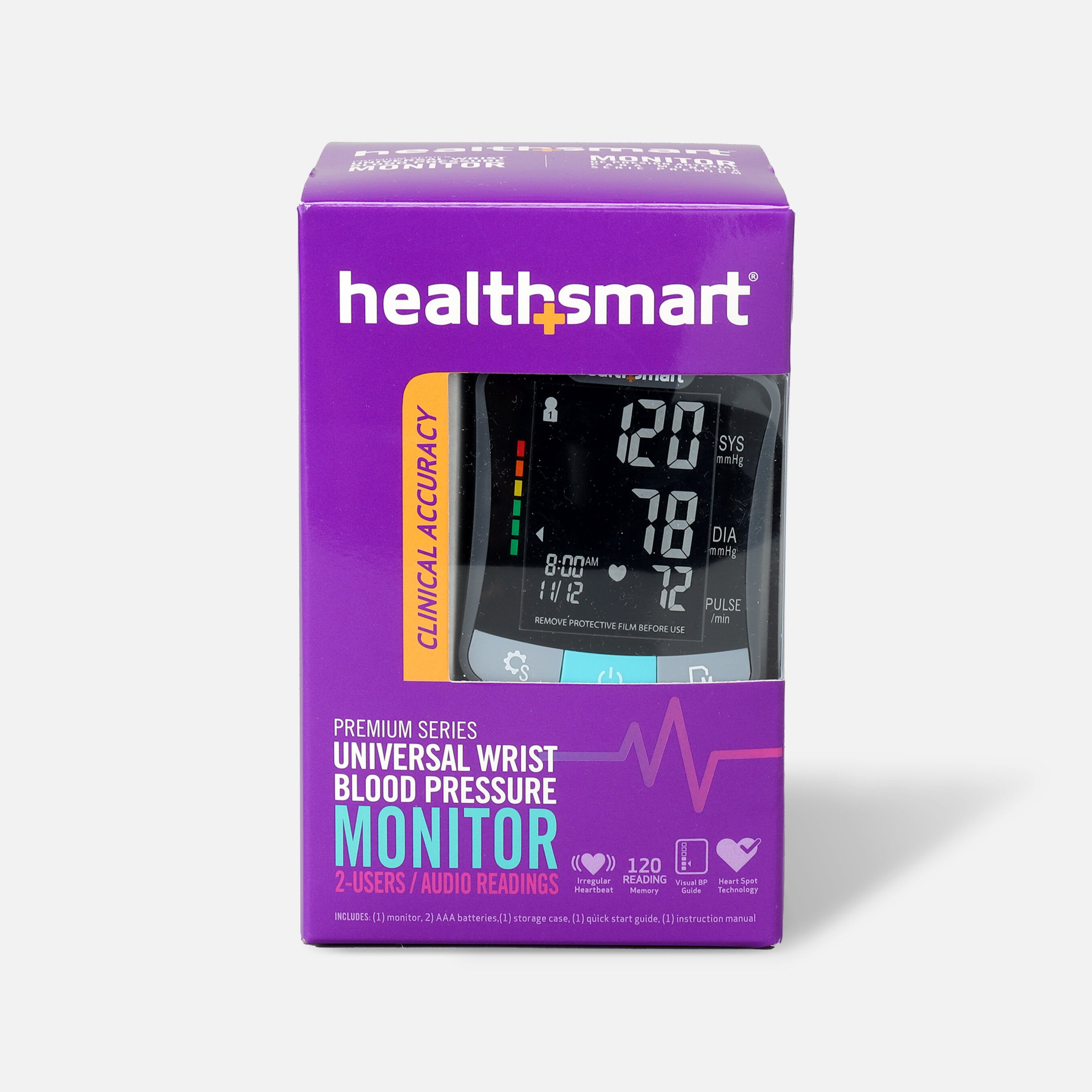 HSA Eligible HealthSmart Premium Wrist Digital Blood Pressure Monitor