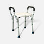 Essential Medical Deluxe Molded Shower Bench with Arms, , large image number 1